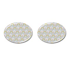 Rainbow Pattern Cufflinks (oval) by ConteMonfrey