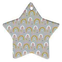 Rainbow Pattern Star Ornament (two Sides) by ConteMonfrey