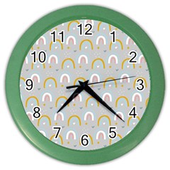 Rainbow Pattern Color Wall Clock by ConteMonfrey