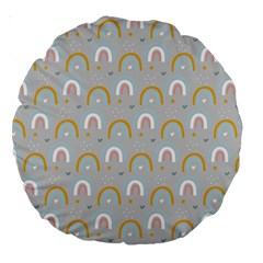 Rainbow Pattern Large 18  Premium Round Cushions by ConteMonfrey