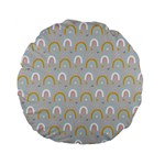 Rainbow pattern Standard 15  Premium Flano Round Cushions Front