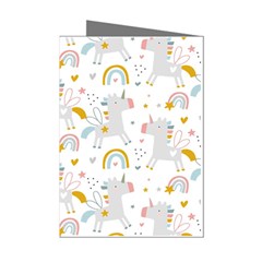 Unicorns Rainbow Mini Greeting Cards (pkg Of 8) by ConteMonfrey