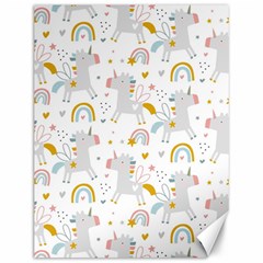 Unicorns Rainbow Canvas 12  X 16  by ConteMonfrey