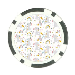 Unicorns Rainbow Poker Chip Card Guard by ConteMonfrey