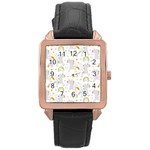 Unicorns rainbow Rose Gold Leather Watch  Front