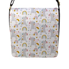 Unicorns Rainbow Flap Closure Messenger Bag (l) by ConteMonfrey