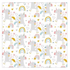 Unicorns Rainbow Square Satin Scarf (36  X 36 ) by ConteMonfrey