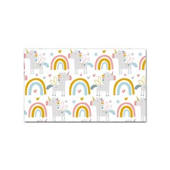 Unicorns, Hearts And Rainbows Sticker Rectangular (100 Pack) by ConteMonfrey