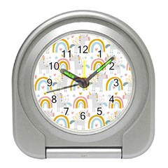 Unicorns, Hearts And Rainbows Travel Alarm Clock by ConteMonfrey