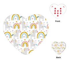 Unicorns, Hearts And Rainbows Playing Cards Single Design (heart) by ConteMonfrey