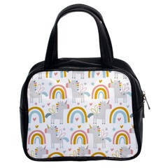 Unicorns, Hearts And Rainbows Classic Handbag (two Sides) by ConteMonfrey