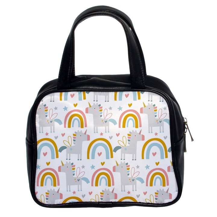 Unicorns, hearts and Rainbows Classic Handbag (Two Sides)