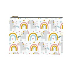 Unicorns, Hearts And Rainbows Cosmetic Bag (large) by ConteMonfrey