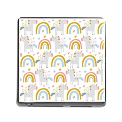 Unicorns, Hearts And Rainbows Memory Card Reader (square 5 Slot) by ConteMonfrey