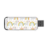 Unicorns, hearts and Rainbows Portable USB Flash (One Side) Front