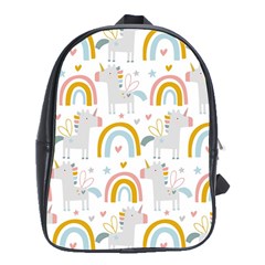 Unicorns, Hearts And Rainbows School Bag (xl) by ConteMonfrey