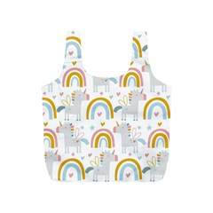 Unicorns, Hearts And Rainbows Full Print Recycle Bag (s) by ConteMonfrey