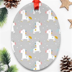 Cute Unicorns Ornament (oval) by ConteMonfrey