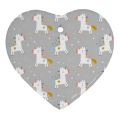 Cute Unicorns Ornament (heart) by ConteMonfrey