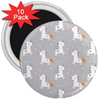 Cute unicorns 3  Magnets (10 pack)  Front