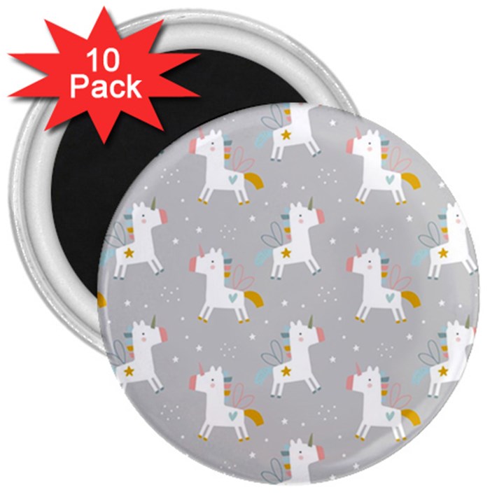 Cute unicorns 3  Magnets (10 pack) 