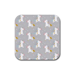 Cute Unicorns Rubber Coaster (square) by ConteMonfrey