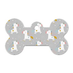 Cute Unicorns Dog Tag Bone (one Side) by ConteMonfrey