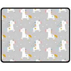 Cute Unicorns Double Sided Fleece Blanket (medium)  by ConteMonfrey