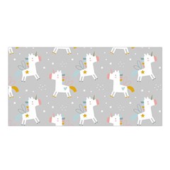 Cute Unicorns Satin Shawl 45  X 80  by ConteMonfrey