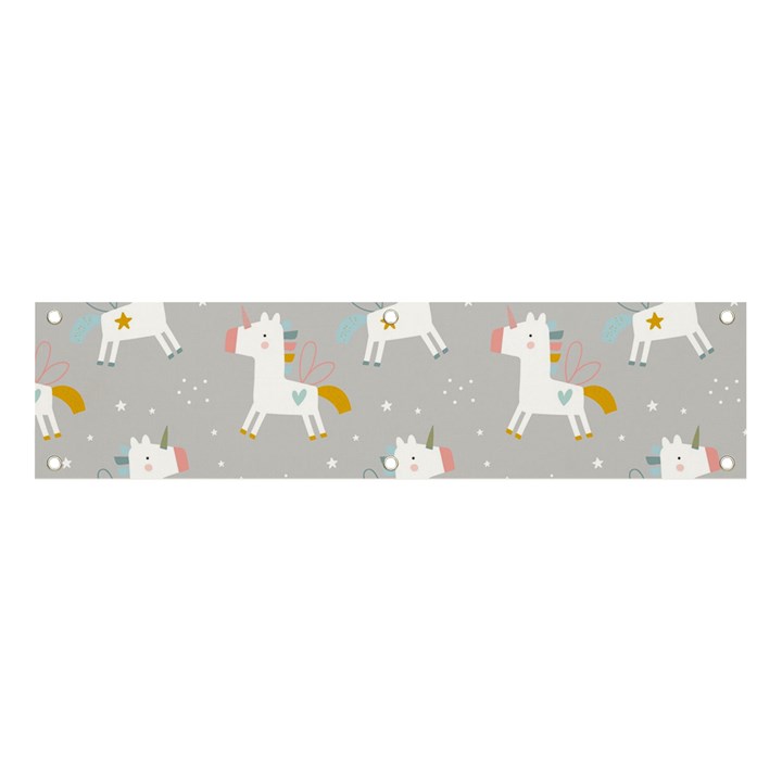 Cute unicorns Banner and Sign 4  x 1 