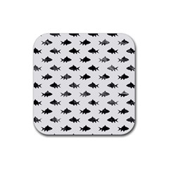 Cute Small Sharks   Rubber Coaster (square) by ConteMonfrey