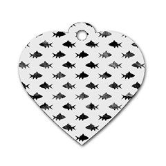 Cute Small Sharks   Dog Tag Heart (two Sides) by ConteMonfrey