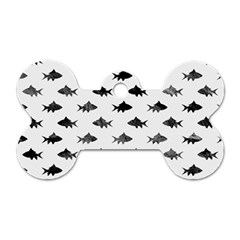 Cute Small Sharks   Dog Tag Bone (one Side) by ConteMonfrey