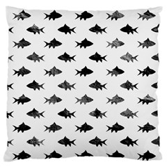 Cute Small Sharks   Large Cushion Case (one Side) by ConteMonfrey