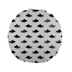 Cute Small Sharks   Standard 15  Premium Round Cushions by ConteMonfrey