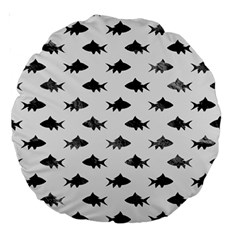 Cute Small Sharks   Large 18  Premium Round Cushions by ConteMonfrey