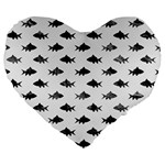 Cute Small Sharks   Large 19  Premium Heart Shape Cushions Front