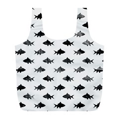 Cute Small Sharks   Full Print Recycle Bag (l) by ConteMonfrey