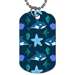 Whale And Starfish  Dog Tag (one Side) by ConteMonfrey