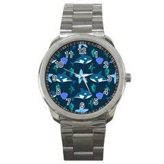 Whale And Starfish  Sport Metal Watch by ConteMonfrey