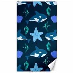 Whale And Starfish  Canvas 40  X 72  by ConteMonfrey