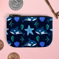 Whale And Starfish  Mini Coin Purse by ConteMonfrey