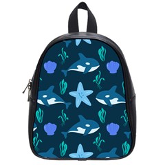 Whale And Starfish  School Bag (small) by ConteMonfrey