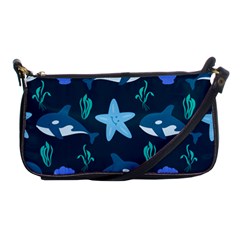 Whale And Starfish  Shoulder Clutch Bag by ConteMonfrey