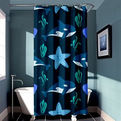 Whale And Starfish  Shower Curtain 36  X 72  (stall)  by ConteMonfrey