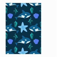 Whale And Starfish  Small Garden Flag (two Sides) by ConteMonfrey