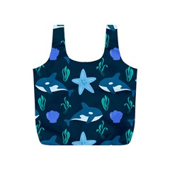 Whale And Starfish  Full Print Recycle Bag (s) by ConteMonfrey