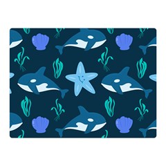 Whale And Starfish  Double Sided Flano Blanket (mini)  by ConteMonfrey