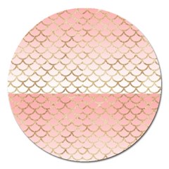 Mermaid Ombre Scales  Magnet 5  (round) by ConteMonfrey