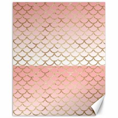 Mermaid Ombre Scales  Canvas 11  X 14  by ConteMonfrey